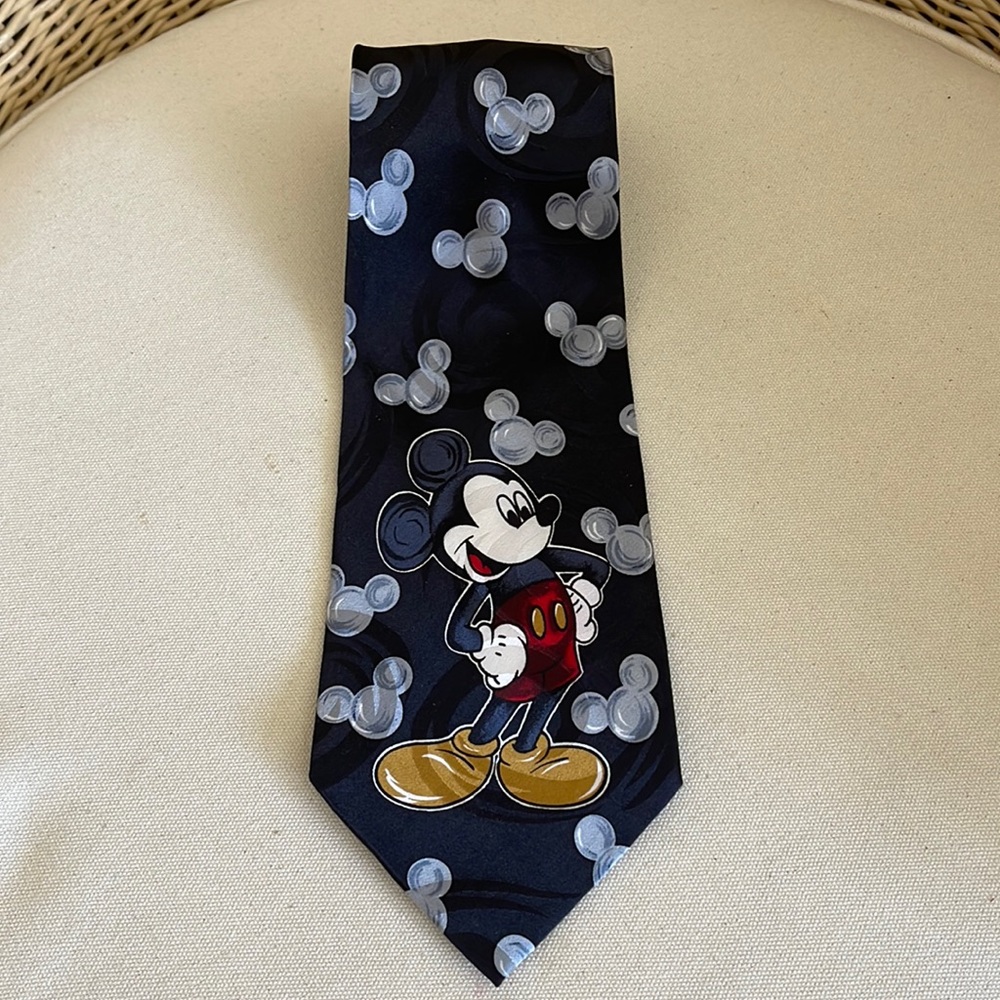Vintage Disney Mickey Mouse Mickey Unlimited 100% Silk Neck Tie